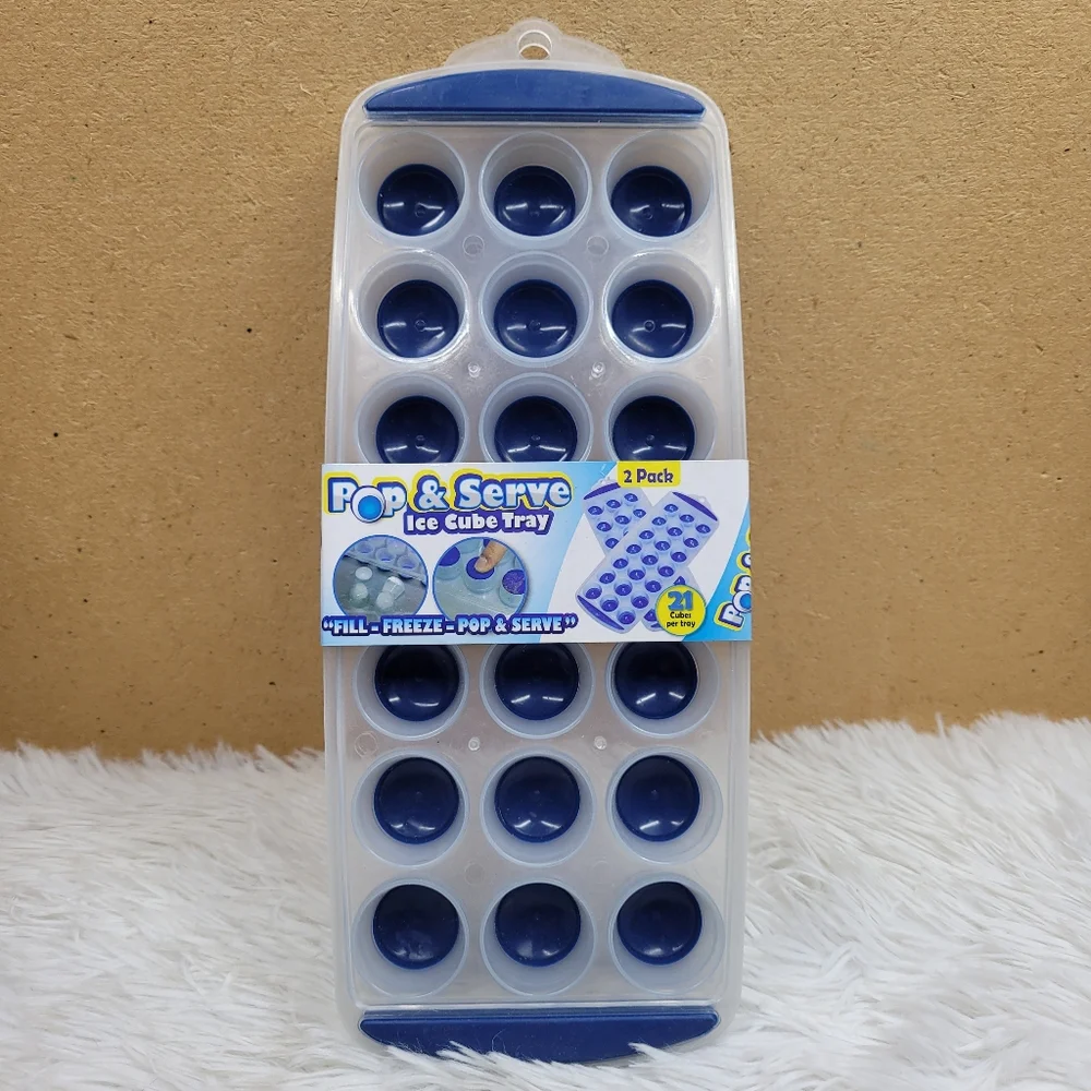 Pop & Serve Ice Cube Tray  T Pak - 21 Count Each  New